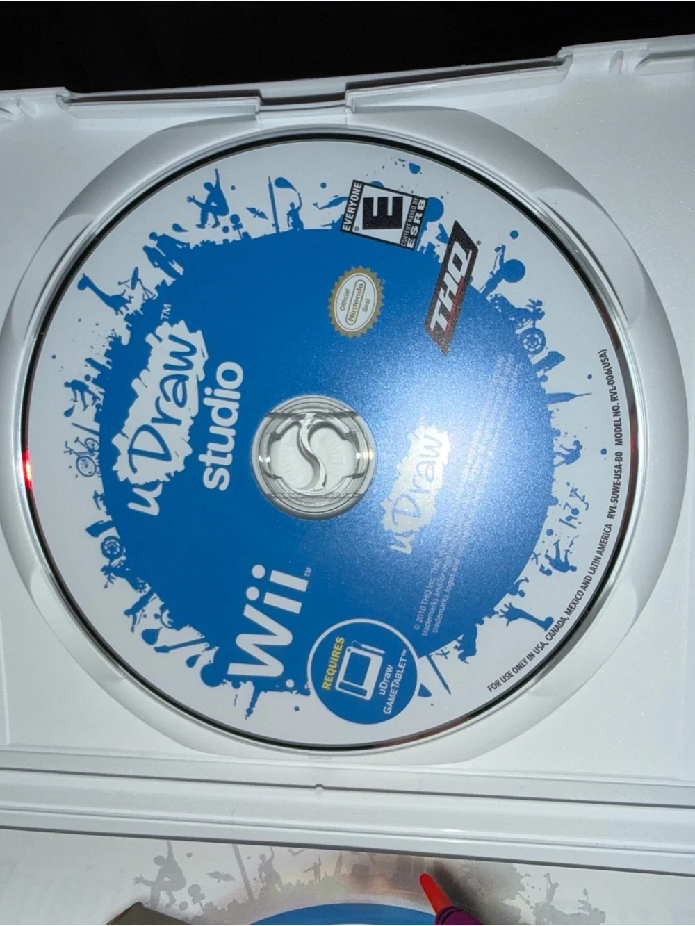 Nintendo White uDraw GameTablet with Stylus and uDraw Studio - White/Blue Accent